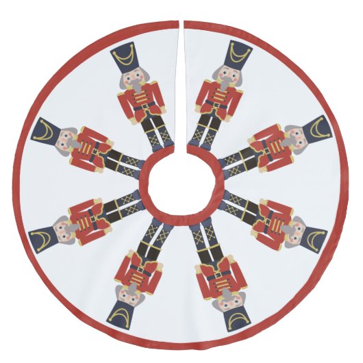 Jupon De Sapin En Polyester Brossé Les noix rouges  (Devant)