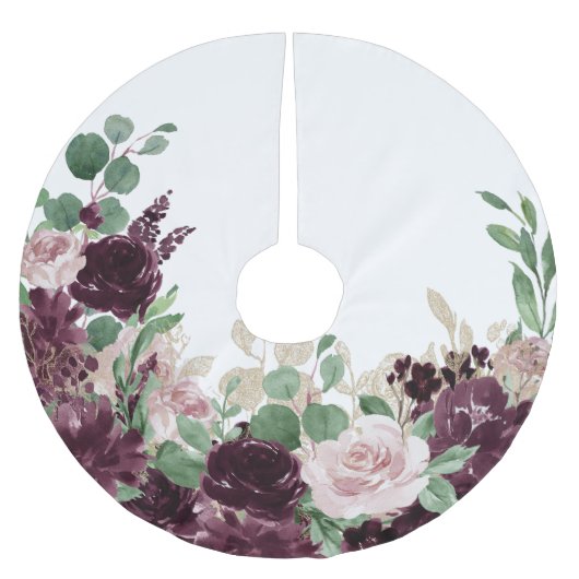 Jupon De Sapin En Polyester Brossé Les passions de Moody | Dramatique violet vin Rose (Devant)