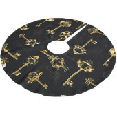 Jupon De Sapin En Polyester Brossé Les Patters de Seamless avec Golden Keys (Angle)