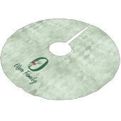 Jupon De Sapin En Polyester Brossé Lettre Florale d'hiver illustrée O personnalisée (Angle)