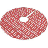 JUPON DE SAPIN EN POLYESTER BROSSÉ LETTRE INITIALE MONOGRAPHIQUE B (Angle)