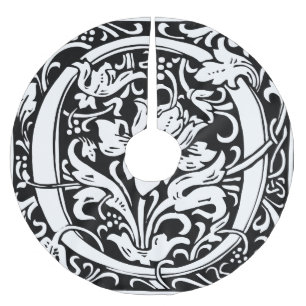 Jupon De Sapin En Polyester Brossé Lettre O Monogramme Art Nouveau Médiéval
