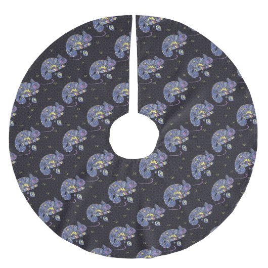 Jupon De Sapin En Polyester Brossé Lézard de Zentangle (Devant)