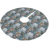 Jupon De Sapin En Polyester Brossé Lhasa Apso Chien à cheval Moto Noël (Angle)