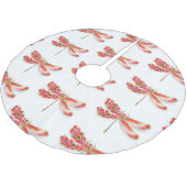 Jupon De Sapin En Polyester Brossé libellule de fleurs avec sakura de bijoux (Angle)