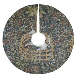 Jupon De Sapin En Polyester Brossé Licorne médiévale vintage en captivité Art