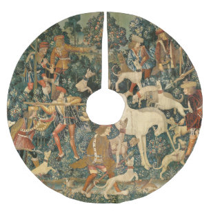 Jupon De Sapin En Polyester Brossé Licorne médiévale vintage se défendant - Art