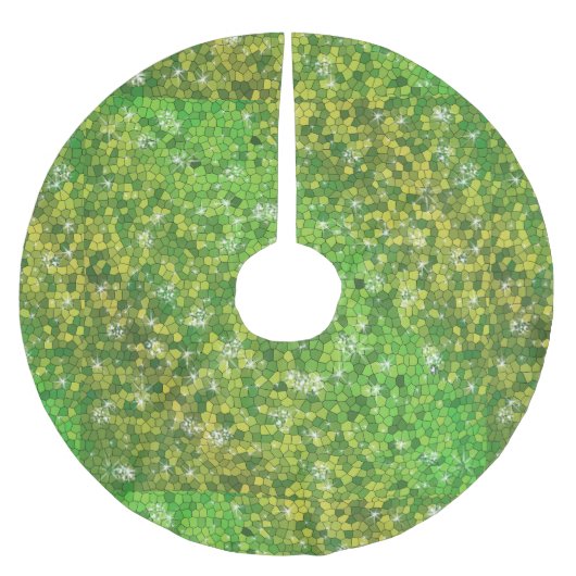 Jupon De Sapin En Polyester Brossé Lime Green Parties scintillant Noël Magie Étincell (Devant)