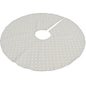 Jupon De Sapin En Polyester Brossé Linge Beige Pois mignon (Angle)