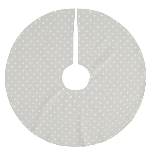 Jupon De Sapin En Polyester Brossé Linge Beige Pois mignon (Devant)