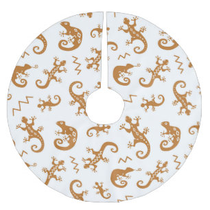 Jupon De Sapin En Polyester Brossé Lizards Chameleons : Design Motif sans couture.