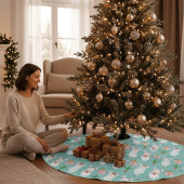 Jupon De Sapin En Polyester Brossé Llamas de Noël d'hiver | Vacances