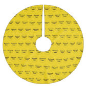 Jupon De Sapin En Polyester Brossé Logo de l'entreprise Motif sans couture sur Jaune (Devant)