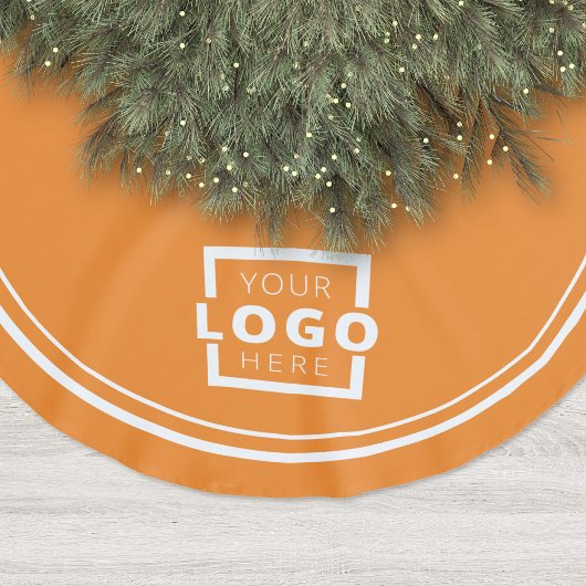 Jupon De Sapin En Polyester Brossé Logo d'entreprise personnalisé Noël Élégant Entrep