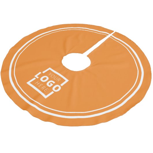 Jupon De Sapin En Polyester Brossé Logo d'entreprise personnalisé Noël Élégant Entrep (Angle)