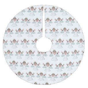 Jupon De Sapin En Polyester Brossé Lourde musique amour ange