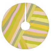 Jupon De Sapin En Polyester Brossé Lumineuses Grandes Citrus modernes Vert et rose (Devant)