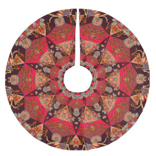 Jupon De Sapin En Polyester Brossé Luxueux mandala sans couture, starry floral.