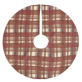 Jupon De Sapin En Polyester Brossé Madras Plaid Fall Red (Devant)