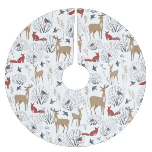 Jupon De Sapin En Polyester Brossé Magic Winter Wonderland