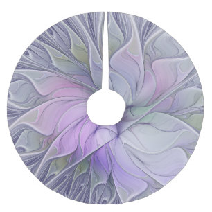 Jupon De Sapin En Polyester Brossé Magnifique beauté moderne abstraite fleur d'art fr