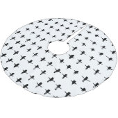 Jupon De Sapin En Polyester Brossé Main de croix noires dessinée géométrique (Angle)