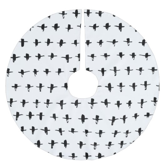 Jupon De Sapin En Polyester Brossé Main de croix noires dessinée géométrique (Devant)