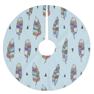 Jupon De Sapin En Polyester Brossé Main en plume style Boho tirée