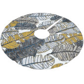 Jupon De Sapin En Polyester Brossé Main tirée : Feuilles tropicaux (Angle)