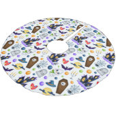 Jupon De Sapin En Polyester Brossé Maison hantée mignonne Motif d'Halloween (Angle)