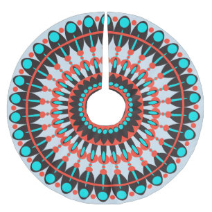 Jupon De Sapin En Polyester Brossé Mandala