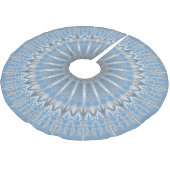 Jupon De Sapin En Polyester Brossé Mandala bleu argenté | (Angle)
