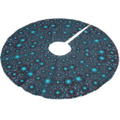 Jupon De Sapin En Polyester Brossé Mandala bleu magique (Angle)