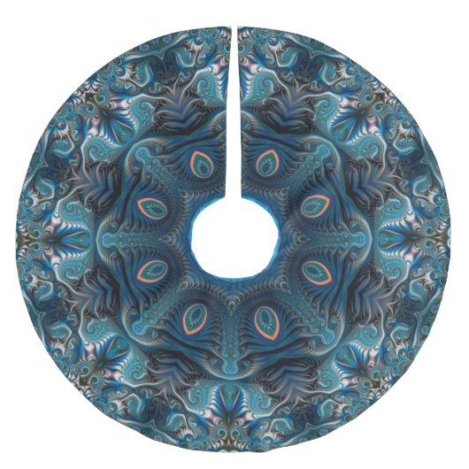 Jupon De Sapin En Polyester Brossé Mandala de l'espace mystérieux  (Devant)