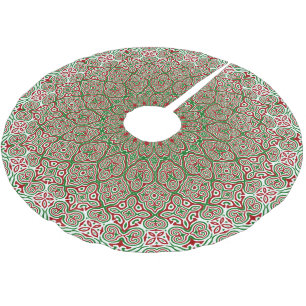 Jupon De Sapin En Polyester Brossé Mandala de Noël 2