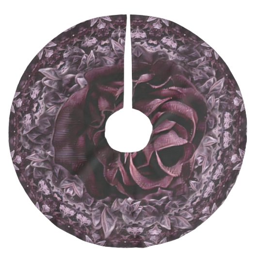 Jupon De Sapin En Polyester Brossé Mandala de rose (Devant)