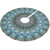 Jupon De Sapin En Polyester Brossé Mandala des yeux de paon (Angle)