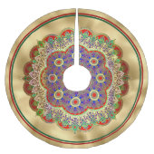Jupon De Sapin En Polyester Brossé Mandala doré  (Devant)
