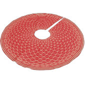 Jupon De Sapin En Polyester Brossé Mandala du chakra couronne sur rouge (Angle)