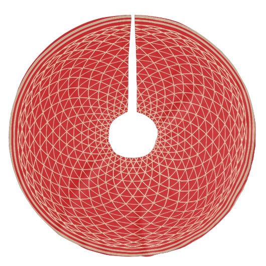 Jupon De Sapin En Polyester Brossé Mandala du chakra couronne sur rouge (Devant)