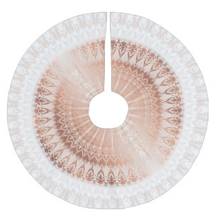 Jupon De Sapin En Polyester Brossé Mandala rose Gold
