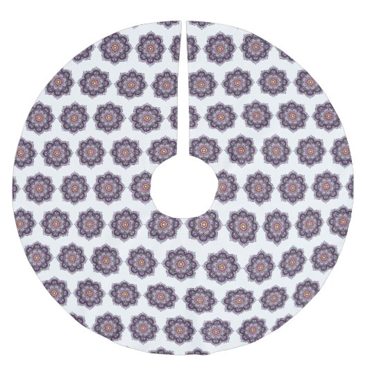 Jupon De Sapin En Polyester Brossé Mandala violet élégant (Devant)