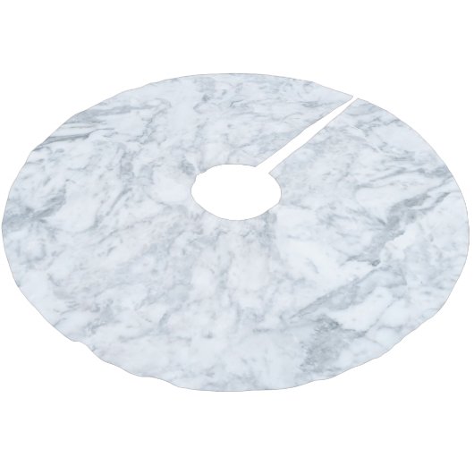 Jupon De Sapin En Polyester Brossé Marbre blanc (Angle)