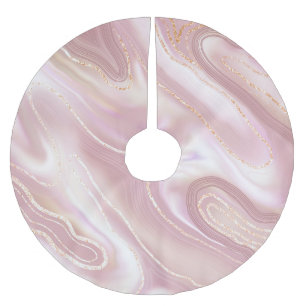 Jupon De Sapin En Polyester Brossé Marbre élégant : texture or rose