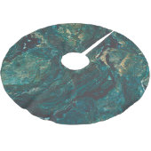 Jupon De Sapin En Polyester Brossé Marbre vert foncé : texture luxueuse. (Angle)