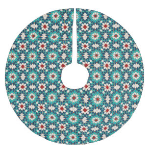 Jupon De Sapin En Polyester Brossé Marine Bleu Turquoise Blanc Marbre Rouge Marbre Ma
