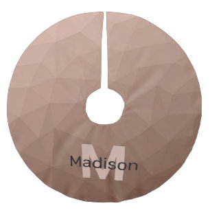 Jupon De Sapin En Polyester Brossé Marron Moka motif géométrique en maille Monogramme