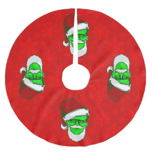 Jupon De Sapin En Polyester Brossé mauvais Noël père Noël frankenstein monstre neige