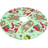 Jupon De Sapin En Polyester Brossé mauvais noël santa claus (Angle)