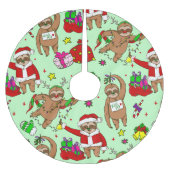 Jupon De Sapin En Polyester Brossé mauvais noël santa claus (Devant)